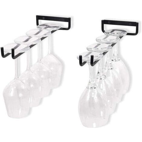 Lot de 2 Support de Verre Porte-Verres Suspendu pour Verre à Vin, Verre à Bière - 30cm (1/4)