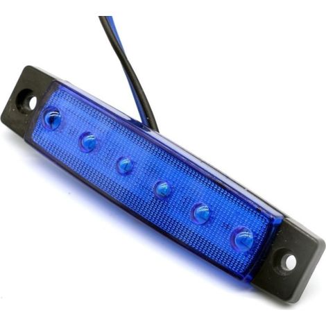 LED-Markierungsleuchte, Positionsleuchte, Strom, Licht mit 6 LEDs, 12 V, blau