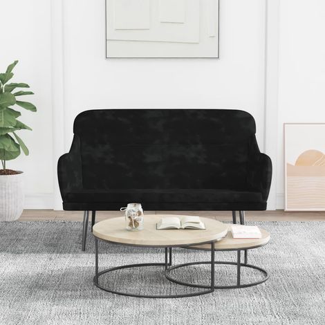 Banc - Banc de salon - Banc de table Noir 110x76x80 cm Velours BV674821 - BonneVie (1/5)