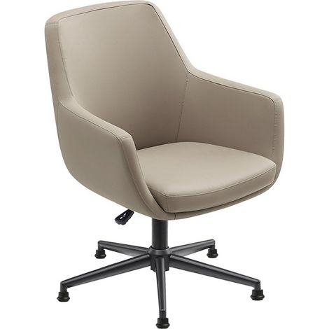 Chaise de réunion Volos - Taupe - Cuir PU (1/5)