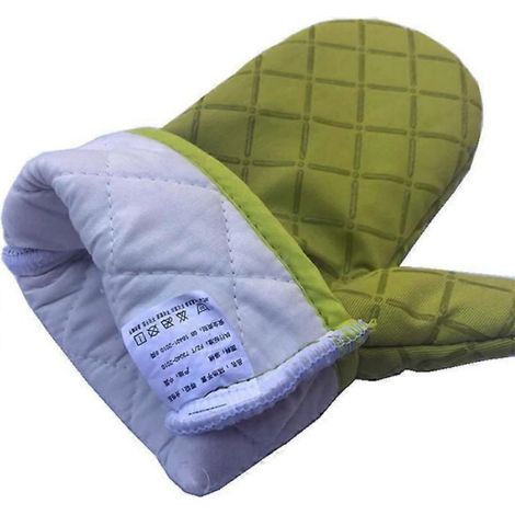 Gants De Cuisine - Silicone Et Coton Recycle - Resistant Jusqu A 240 C - Protection Poignet Longue - 1 Paire (1/5)