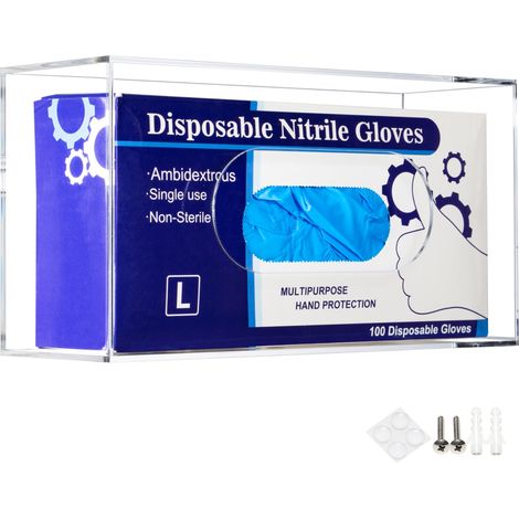 Support mural pour boîte à gants Organisateur jetable unique pour boîte à gants médicale, cuisine en latex 25,4 x 14,9 x 9,9 cm (1/5)