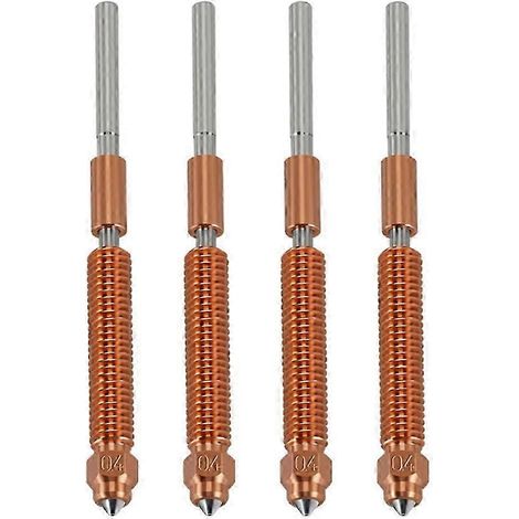 Lot de 4 buses pour extrudeuse K2 Plus, buses de rechange en acier trempé 0,4 mm EM (1/5)