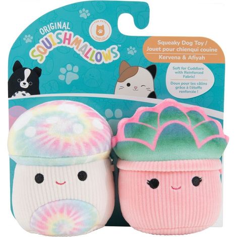 Squishmallows lot de deux jouets en peluche grincants pour chien 9 cm (1/5)