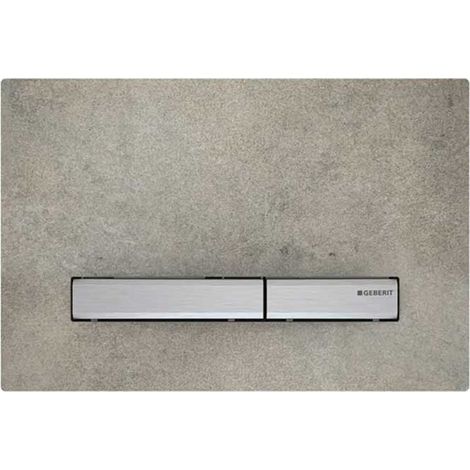 Placca Geberit Sigma50 Square Effetto Cemento / Cromo Doppio Tasto  115.788.JV.2 Cromato (1/10)