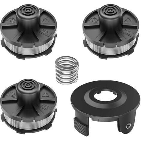 MUFUSHAN bobines de remplacement pour tondeuses à gazon, accessoires pour : DUR181, DUR141, DUR180Z, DUR181Z - (3 pièces bobine + 1 pièce couvercle + 1 pièce ressort) (1/4)
