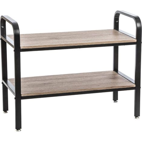 Schuhregal, Schuhregal, 2 Ebenen, für 7 Paar, Holz - 5five Simply Smart (1/3)