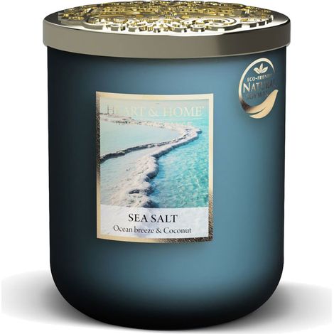 Grande Bougie Heart and Home sels marins 75 heures (1/2)