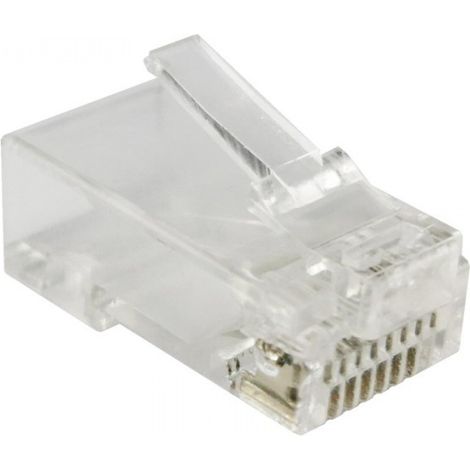Conector RJ45 UTP de paso cat.6 (paquete de 100 unidades) alantec (1/3)