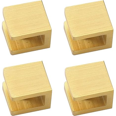 Glass Clamp Set Glass Shelf Bracket Bracket Bracket for Glass Shelf No Drilling (8-10mm, Gold) (1/5)