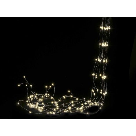 Luci di Natale a Cascata con 180 Led Luci per Interni ed Esterni Colore Bianco Caldo (1/3)