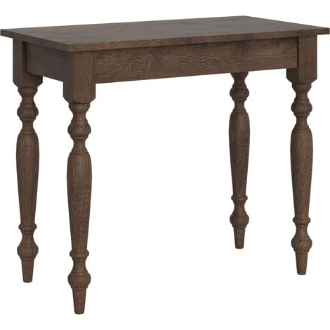 Tavolo consolle "Vicenza" allungabile in legno per sala da pranzo -Allungabile fino a 204 cm / Bianco Frassino (1/4)