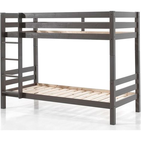 Lit superposé pin massif taupe Pino 90x200 (1/2)