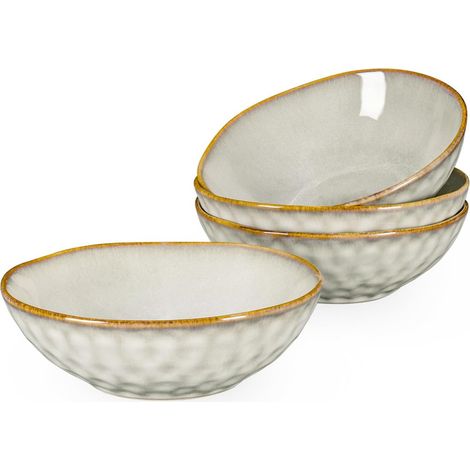 Assiettes creuses et saladier en céramique 800 ml