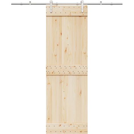 Schiebetür-Beschlagsatz 183 cm Edelstahl Silbern