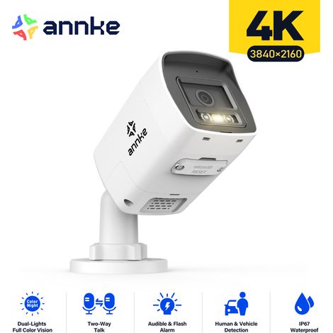 ANNKE 4K PoE Cámara de seguridad exteriores audio bidireccional, detección de movimiento acceso remoto (1/5)