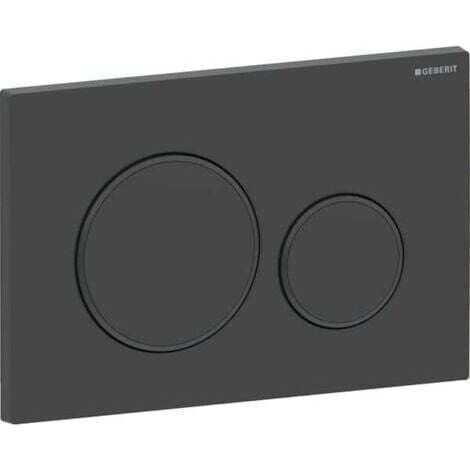 Convient pour panneau de commande de toilettes GEBERIT DUOFIX Sigma 20 - Noir Mat (115.882.16.1)