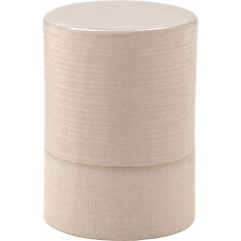 Tabouret cylindrique en céramique beige - beige (1/5)