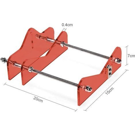 Professionelles Glasflaschenschneidewerkzeug, Wein-, Bier-, Glasflaschenschneider für verschiedene Größen und Formen, Acryl- und Metallmaterial (Rot) (1/4)