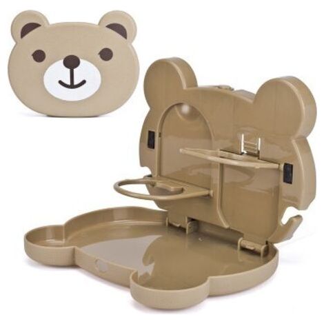BUNTHAUS Organisateur de Siège Voiture Pliable avec Plateau Repas et Support Bouteille Style Cartoon Rack de Rangement Auto Pratique pour Conduite Confortable (1/3)