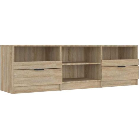 vidaXL Mueble de TV madera contrachapada roble Sonoma 150x33,5x45 cm (1/2)