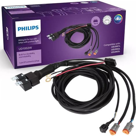 Kit de faisceau de câbles pour 2 lampes LED Philips série UD200XL Ultinon Drive UD1002W (1/4)