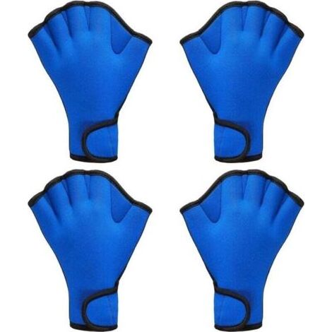 Kaelt - 2 paires de gants de natation Aqua Fit Gants d'entraînement de natation Gants en néoprène Webbed Fitness Gants d'entraînement de résistance à l'eau pour la natation et la plongée avec dragonne (1/4)