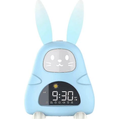 Réveil intelligent avec veilleuse intégrée pour chambre d'enfant, réveil numérique avec musiques optionnelles, double alarme, écran LED clair, Sky I (1/5)