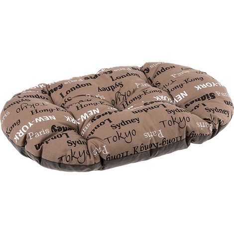 Ferplast RELAX C Cuscino in cotone con soffice imbottitura. Varie misure.. Variante 45/2 - Misure: 43 x 30 cm - Marrone (1/5)