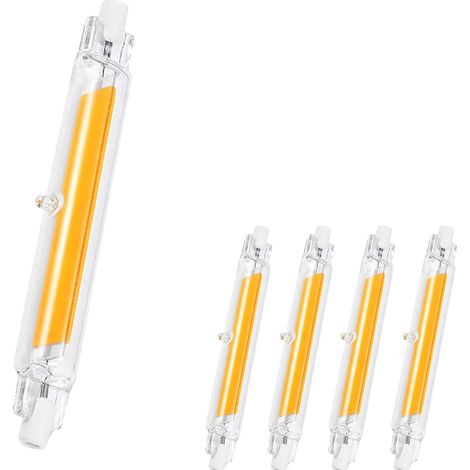 Ampoules R7S LED 118mm,Dimmable,20W Équivalent à Ampoule Halogène 118mm 200W, Sans Scintillement,Blanc Chaud 3000K 2000LM,AC 220-240V,Éclairage à Faisceau 360°, Lot de 4