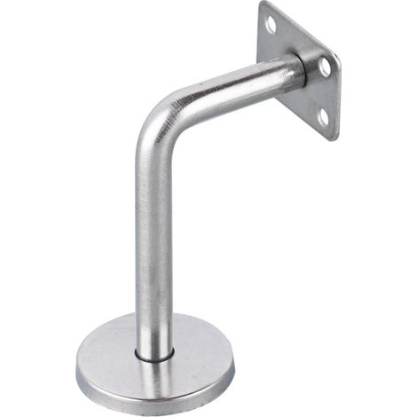 BRAVIX Supports De Main Courante Pour Fixation Murale Acier Inoxydable Poli Support Escalier Avec Couvercle Base Supports Muraux Garde-Corps Pour Mur Intérieur, Loft, Barre Support Pour Corridor 4 Piè
