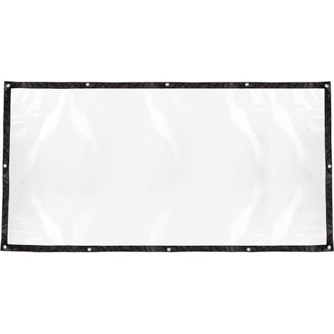Bâche PE Transparent Imperméable Anti-UV avec Oeillets Métalliques - 1×2m ou 1×5m pour Couverture de Protection Intérieure/Extérieure (1/5)