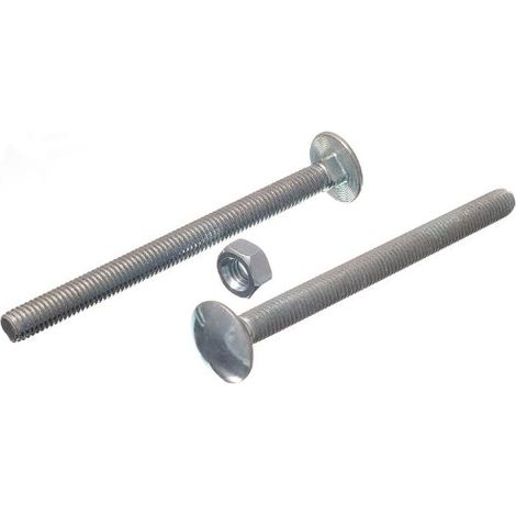 One Stop DIY BZP Lot de 48 boulons et écrous pour carrossier Plaqué zinc M8 x 100