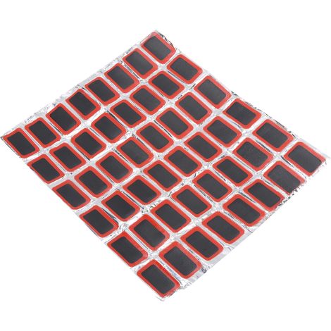 Kit Patch Caoutchouc - Réparation Crevaison Chambre à Air - Pour Vélo Moto Vélo Électrique - 48 Pièces avec Colle Pâte - 3,5 x 2,5 cm (1/5)