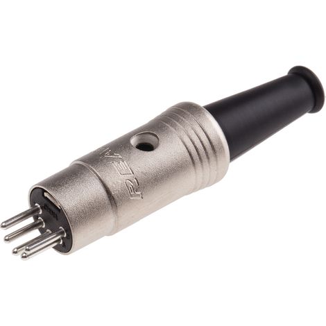 Connecteur DIN RS PRO, 5 contacts, Mâle, Montage sur câble, A sertir ( Prix pour Paquet de 5 ) (1/2)