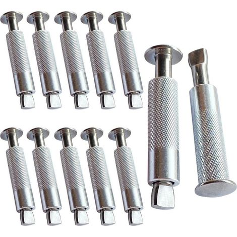 (12)Piton Bache Piscine 12pcs Piton Douille Retractable Piscine 16 x 65 mm Piton Escamotable pour Bache Piscine Pitons à Douille en INOX (1/5)