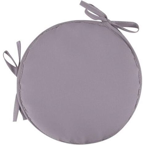 1 coussin de chaise de jardin rond gris clair de 30 cm de diamètre - Extérieur, Tabouret, Terrasse, Salle à manger - Grand coussin