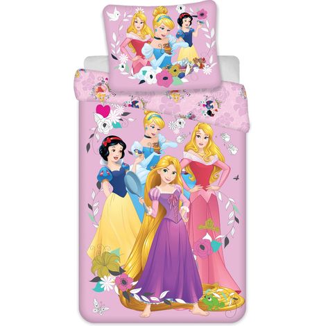 Disney Prinzessinnen Design Kuschelige Bettwäsche Baumwolle, 140x200 cm & 70x90 cm (1/2)