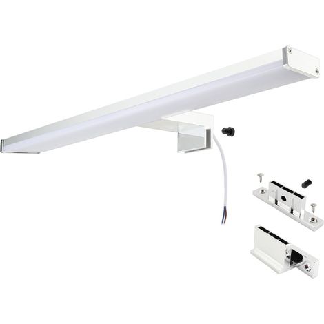 Applique murale LED slim 8W 40cm IP44 pour miroir salle bain blanc neutre