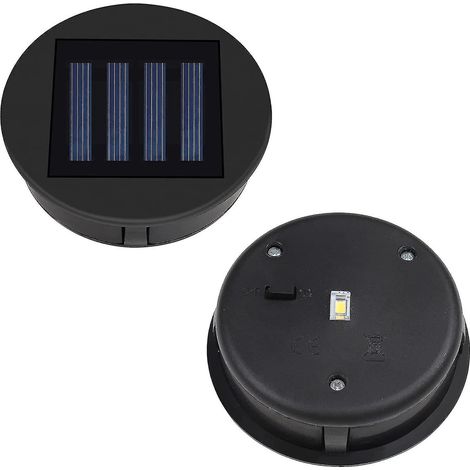 Lampe solaire de rechange avec ampoule LED, lot de 2 couvercles solaires de rechange, panneau avec lanterne solaire LED (1/5)