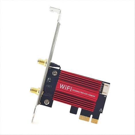 Carte WiFi 6E QCNFA765, adaptateur PCIE sans fil triple bande 5970Mbps, débit ultra-rapide pour PC, compatible avec les derniers routeurs, idéal pour gaming et streaming HD, installation facile. (1/5)