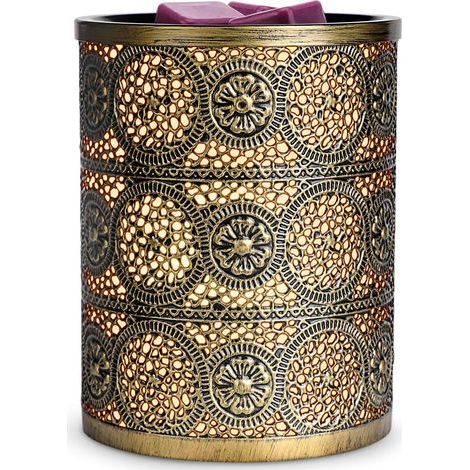 Brûleur Cire Parfumée Électrique, Lampe à Parfum en Métal, Veilleuse Chauffe-Parfum, Brûleur à Huile de Parfum de Fondoir de Réchaud en Métal pour La Chambre de Bureau à Domicile (1/5)