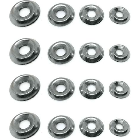 Rondelle metalliche 200 pezzi Rondelle a testa svasata Rondelle in acciaio inossidabile m3 m4 m5 m6 Rondelle a rosetta Viti Rondelle a testa svasata in acciaio inossidabile per viti a testa bombata e 