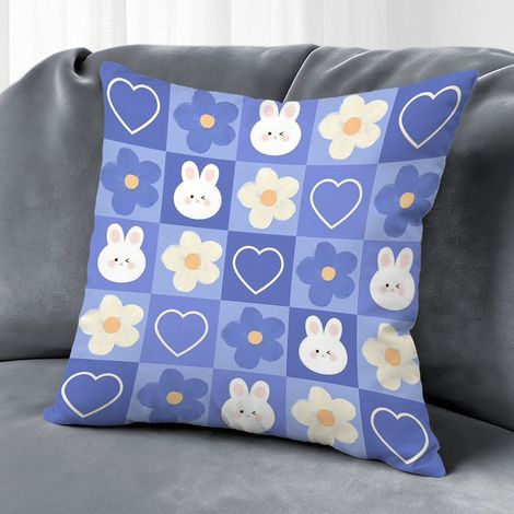 Housse de coussin floral printemps été, décoration maison élégante,45×45cm (1/5)