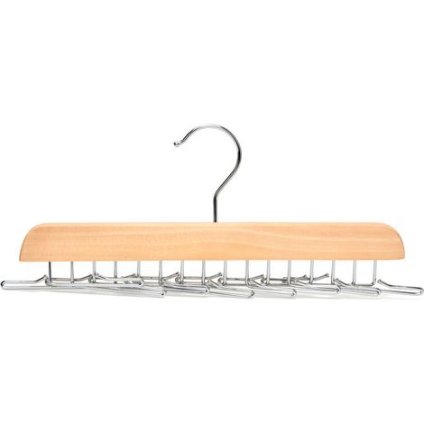 Portacravatte classico in legno, 28 × 4 × 4 cm, con 16 ganci (1/3)