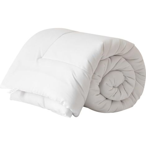 Couette d'hiver 135 x 200 cm - 460 g/m² - Chaude - pour l'hiver - avec Rembourrage en Microfibre de Polyester - Blanc - 135 x 200 cm (1/5)