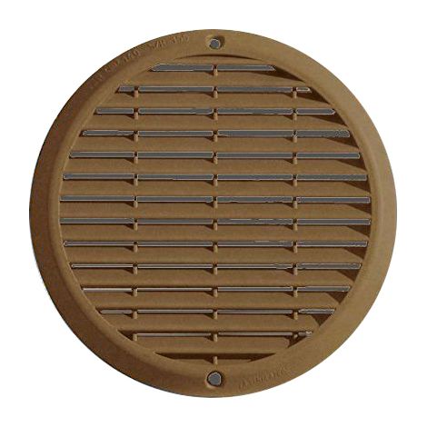 Grille ventilation aluminium anti-choc - Ronde - Ø180mm - Bronze (1/2)