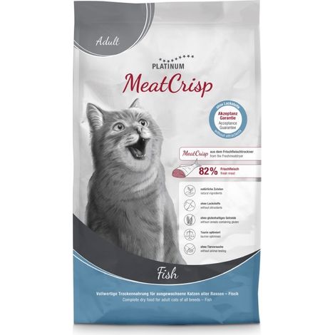 PLATINUM MeatCrisp Poisson Adulte - croquettes pour chat - 1,5 kg