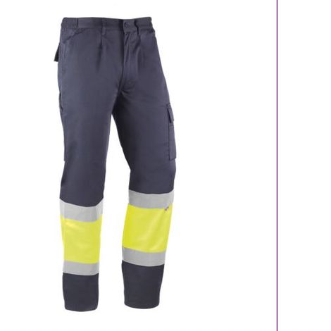 HV810/3XL PANTALON MULTIBOLSILLOS 65% POLIESTER 35% ALGUANTE DE 235 GR./MÂ² BANDAS REFLECTANTE - JUBA