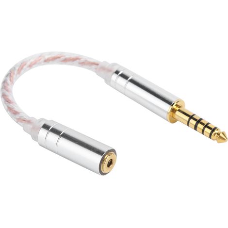 Câble adaptateur audio mâle vers femelle pour casque, compatible avec ZX300A HiFiman, connecteur symétrique 4,4 mm mâle vers connecteur symétrique 3,5 mm femelle